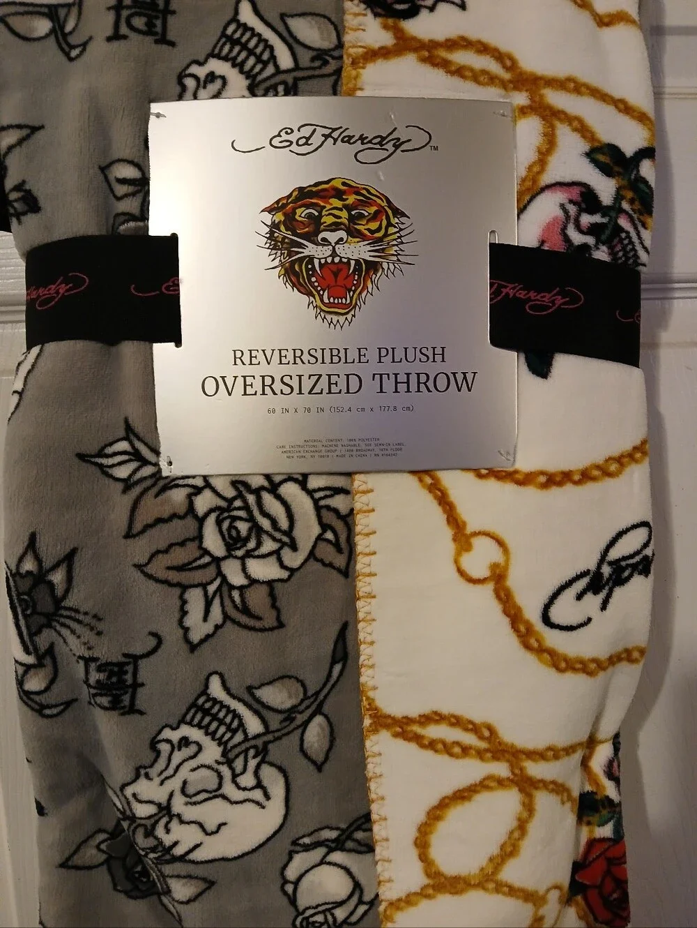 Ed Hardy reversible plush